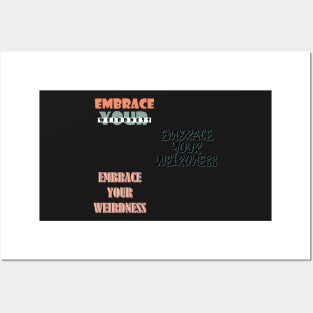 Embrace your weirdness sticker pack Posters and Art